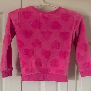 George Pink Heart Pattern Kids Sweatshirt